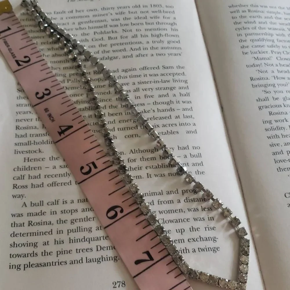 Faux Diamon V Shaped Neckalce